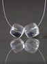 8mm Rock Quartz Cube Beads 2 Pcs – Faceted Cube Natural Gemstone