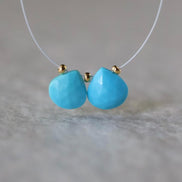8mm Sleeping Beauty Turquoise Beads – Faceted Briolette Natural Gemstone