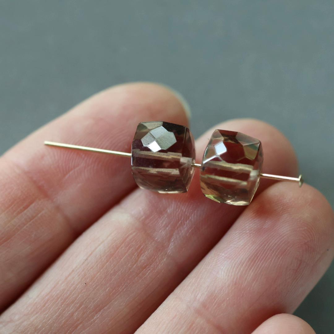 8mm Sultanite Beads - Faceted Cube Natural Gemstone