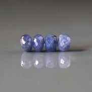 8mm Tanzanite Rondelle Beads Faceted 4 Pcs Gemstone Beads for DIY Jewelry Making Necklace Earrings