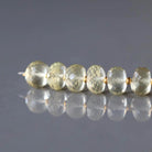 8mm Yellow Topaz Rondelle Beads – Faceted Rondelle Natural Gemstone - 8 pcs