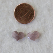 8x10mm Chocolate Moonstone Heart Beads Faceted Briolette 2 Pcs Natural Gemstone for DIY Jewelry Making Earrings Supplies