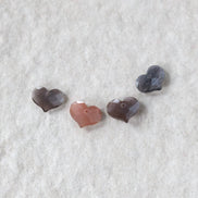 8x10mm Chocolate Moonstone Heart Beads Faceted Briolette 4 Pcs Natural Gemstone for DIY Jewelry Making Earrings Supplies