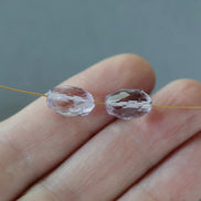 Natural Pink Amethyst Oval Beads Faceted Barrel 8x12mm Gemstone for DIY Jewelry Making Earrings Pendants February Birthstone