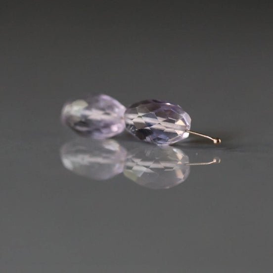 Natural Pink Amethyst Oval Beads Faceted Barrel 8x12mm Gemstone for DIY Jewelry Making Earrings Pendants February Birthstone
