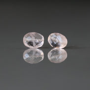 Morganite Faceted Beads 8mm x 6mm Oval Gemstone Beads 2Pcs for Jewelry Making Beading Craft Gift Bead