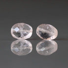 8x6mm Morganite Beads - Faceted Oval Natural Gemstone 2 Pcs