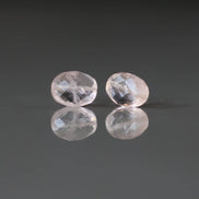 8x6mm Morganite Beads - Faceted Oval Natural Gemstone 2 Pcs