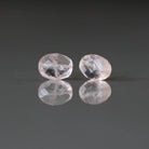 8x6mm Morganite Beads - Faceted Oval Natural Gemstone 2 Pcs