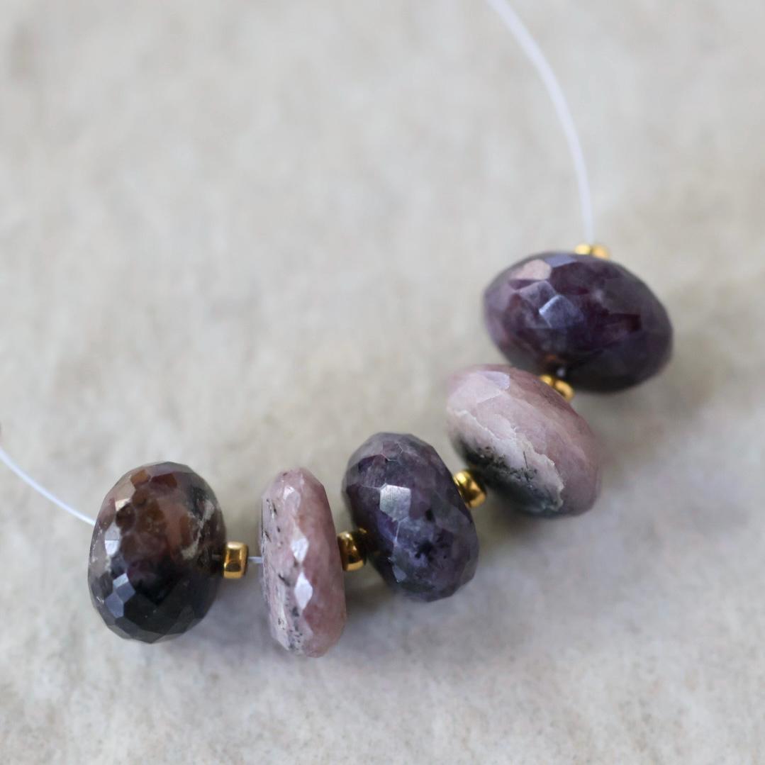 9-10mm AAA Sugilite Beads Faceted Rondelles Natural Gemstone for DIY Jewelry Making