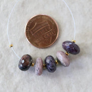 9-10mm AAA Sugilite Beads Faceted Rondelles Natural Gemstone for DIY Jewelry Making