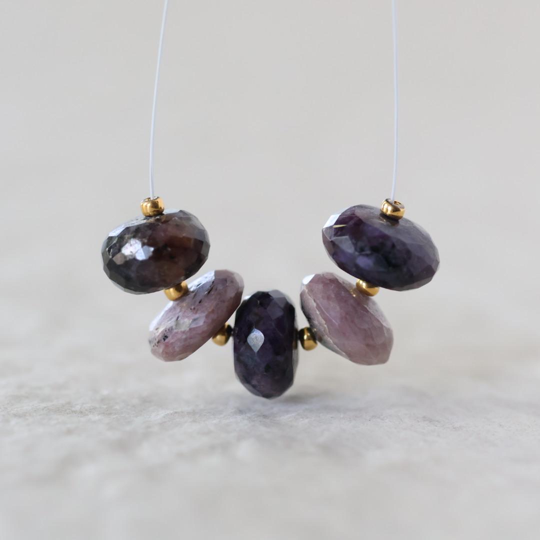 9-10mm AAA Sugilite Beads Faceted Rondelles Natural Gemstone for DIY Jewelry Making