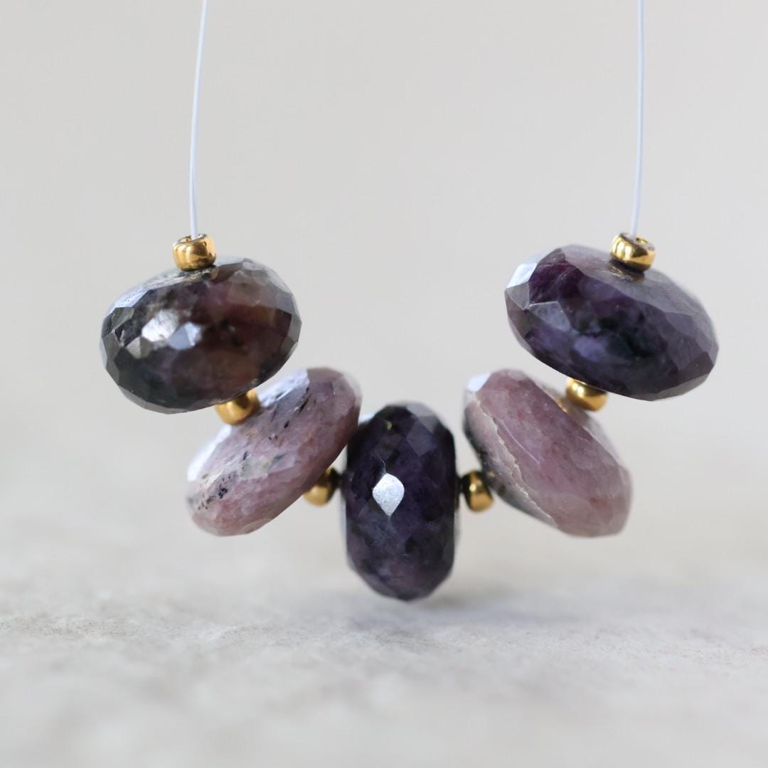 9-10mm AAA Sugilite Beads Faceted Rondelles Natural Gemstone for DIY Jewelry Making