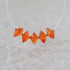 9-10mm Carnelian Marquise Beads Faceted Orange Natural Gemstone for DIY Jewelry Making