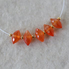 9-10mm Carnelian Marquise Beads Faceted Orange Natural Gemstone for DIY Jewelry Making