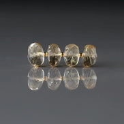 9mm 10mm AAA Citrine Beads Rondelle Beads 4 Pcs Gemstone Beads for Silk Knotting Jewelry Making DIY Necklace November birthstone