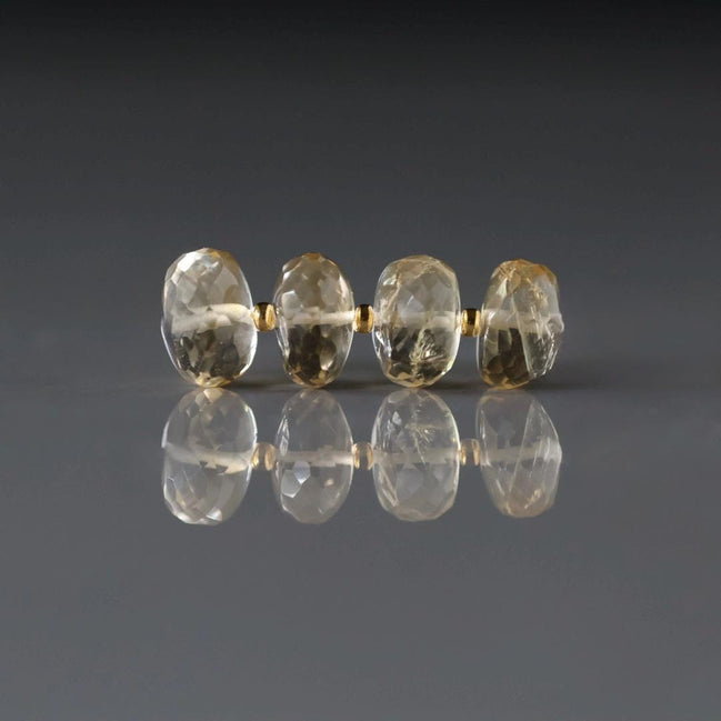 9mm 10mm AAA Citrine Beads Rondelle Beads 4 Pcs Gemstone Beads for Silk Knotting Jewelry Making DIY Necklace November birthstone