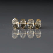 9-10mm Citrine Beads - Rondelle Natural Gemstone 4 Pcs
