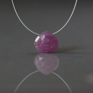 Natural Ruby Briolette Bead Faceted Heart Shape Drop 9-11mm Genuine Gemstone Bead for DIY Jewelry Making Craft Gift Beads July Birthstone