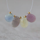 9-12mm Natural Multi Sapphire Beads Faceted Briolettes Drops 4 PCs Colorful Gemstones for DIY Jewelry Making