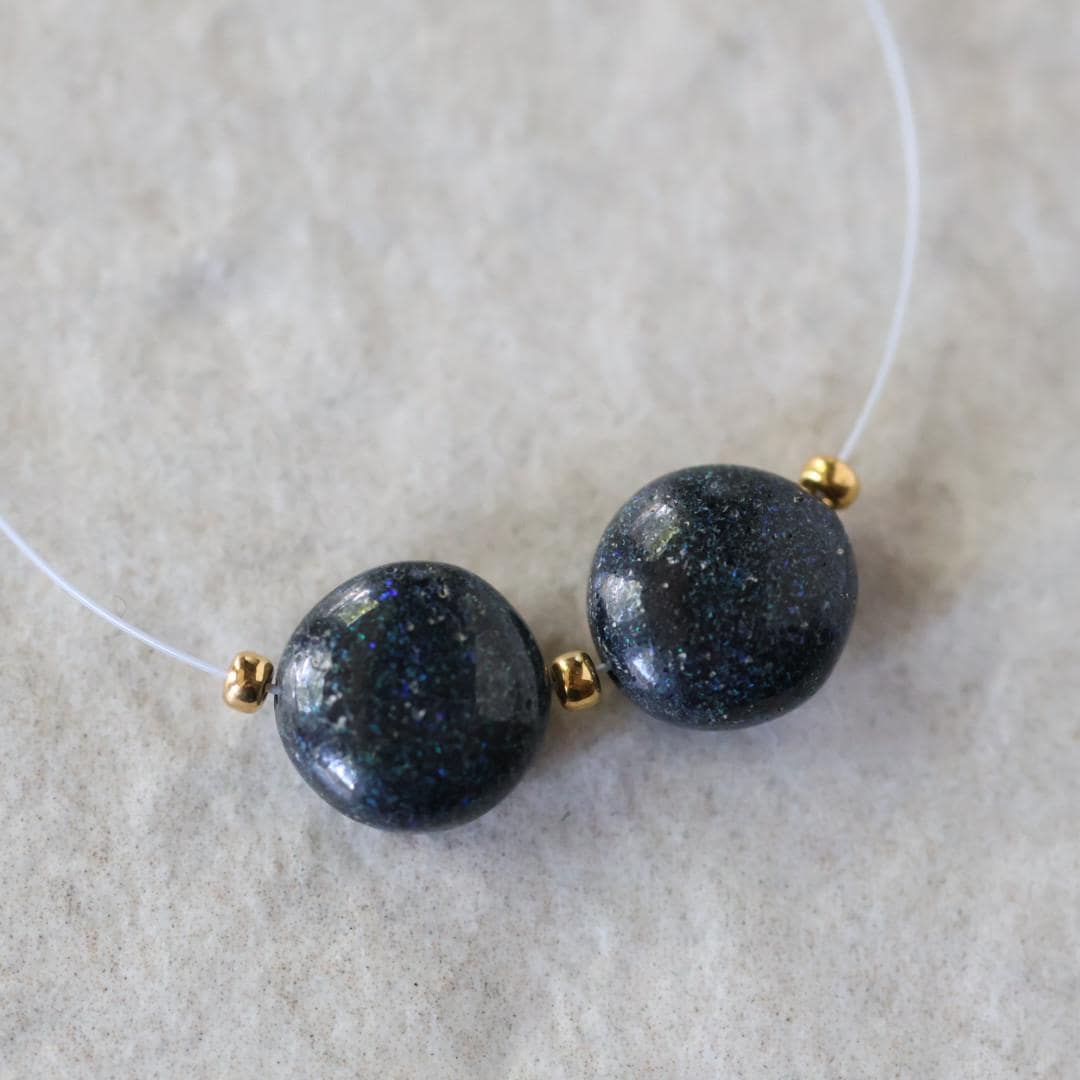 9.5mm Black Matrix Opal Beads Coin Smooth Round Natural Gemstone for DIY Jewelry Making Beading