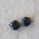 9.5mm Black Matrix Opal Beads Coin Smooth Round Natural Gemstone for DIY Jewelry Making Beading