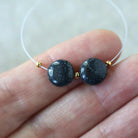 9.5mm Black Matrix Opal Beads Coin Smooth Round Natural Gemstone for DIY Jewelry Making Beading