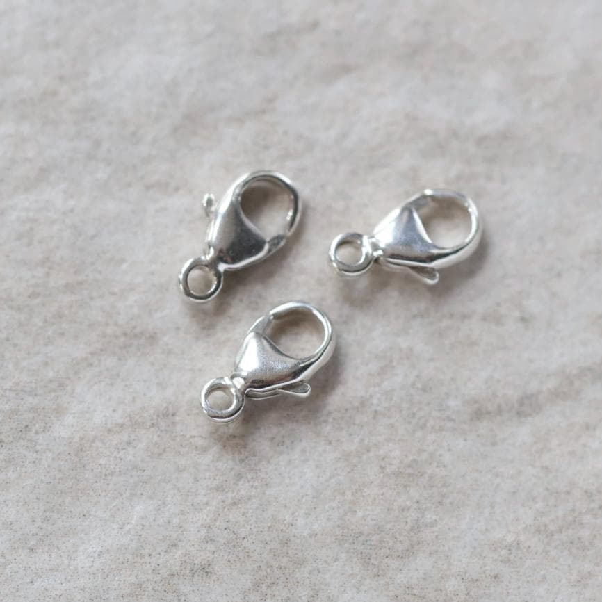 9mm 925 Sterling Silver Trigger Clasp Small Lobster Claw for DIY Jewelry Making