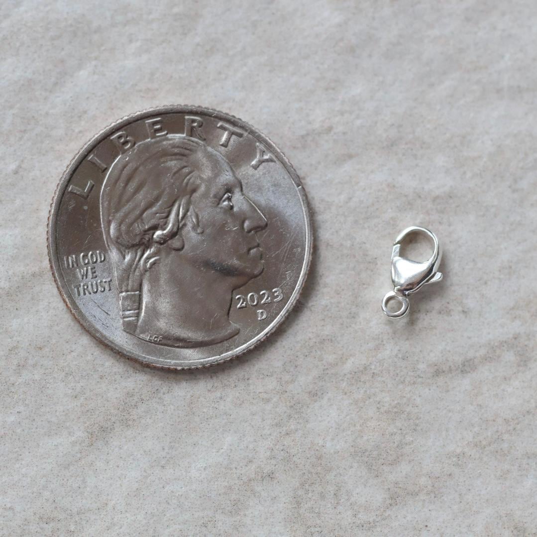 9mm 925 Sterling Silver Trigger Clasp Small Lobster Claw for DIY Jewelry Making
