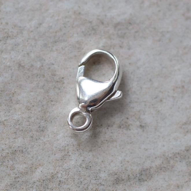 9mm 925 Sterling Silver Trigger Clasp Small Lobster Claw for DIY Jewelry Making