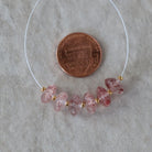 9mm AAA Brazilian Strawberry Quartz Beads Faceted Rondelle German Cut 6 Pcs Genuine Gemstone for DIY Jewelry Making Supplies
