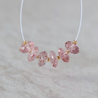 9mm AAA Brazilian Strawberry Quartz Beads Faceted Rondelle German Cut 6 Pcs Genuine Gemstone for DIY Jewelry Making Supplies