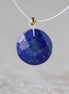 9mm AAA Lapis lazuli Coin Bead Faceted Center Top Drilled Stone Pendant Natural Blue Gemstone for DIY Jewelry Making Supplies