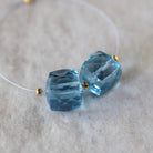 Natural London Blue Topaz Cube Bead – Faceted Cube Natural Gemstone- 1 Pc