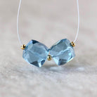 Natural London Blue Topaz Cube Bead – Faceted Cube Natural Gemstone- 1 Pc