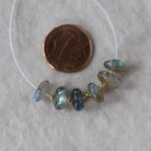 9mm AAA Rainbow Fire Labradorite Beads Smooth Rondelle 6 Pcs Natural Gemstone for DIY Jewelry Making DIY Necklace Earrings