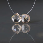 9mm Imperial Topaz Briolette Beads 2 Pcs – Faceted Heart Shape Natural Gemstone