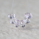 9mm Natural Pink Amethyst Rondelle Beads Checker Faceted Gemstone for DIY Jewelry Making Earrings Pendants February Birthstone