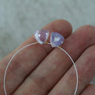 9mm Natural Scapolite Trillion Beads Briolettes Faceted Triangles 2 Pcs Lavender quartz Gemstones for DIY Jewelry Making