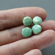 9mm Peruvian Green Opal Beads Coin 4 Pcs Opal Genuine Gemstone Beads Natural Opal for Jewelry Making Beading Craft Gift Beads