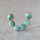 9mm Peruvian Green Opal Coin Beads Faceted 6 Pcs Natural Gemstone for DIY Jewelry Making Supplies