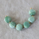 9mm Peruvian Green Opal Coin Beads Faceted 6 Pcs Natural Gemstone for DIY Jewelry Making Supplies