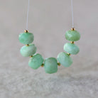 9mm Peruvian Green Opal Coin Beads Faceted 6 Pcs Natural Gemstone for DIY Jewelry Making Supplies