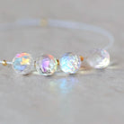 9mm Rainbow Fire Clear Quartz Briolette Beads Faceted Teardrops Pear Shape 4 Pcs Sparkly Gemstone Drops for DIY Jewelry Making