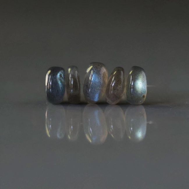 9mm AAA Rainbow Fire Labradorite Beads Rondelle Smooth 5 Pcs Gemstone Beads for Silk Knotting Jewelry Making DIY Necklace Earrings