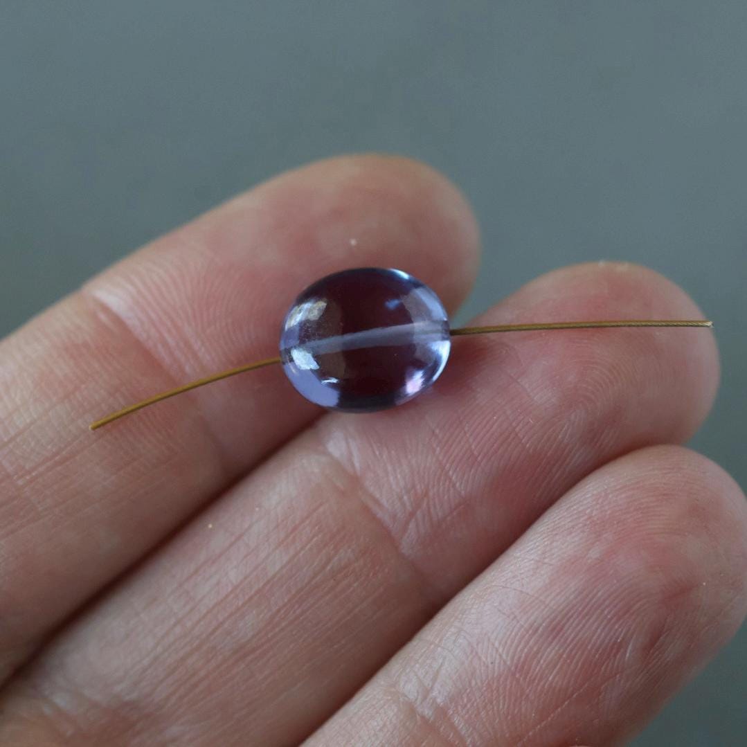 Alexandrite Oval Beads Smooth 10mm Gemstone Bead for Jewelry Making DIY Earrings June Birthstone