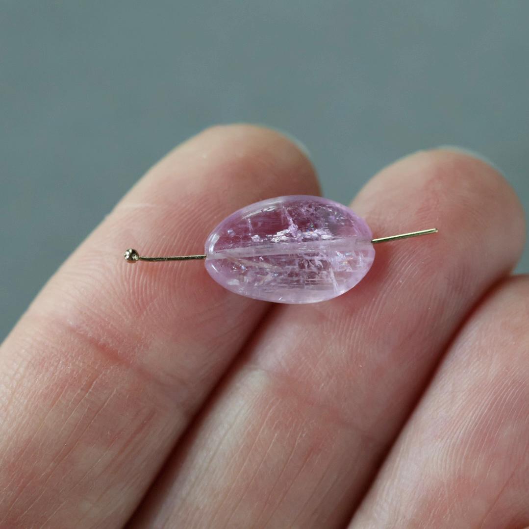 9x14mm Natural Imperial Pink Topaz Oval Bead Smooth 1 Pcs Natural Gemstone Bead for DIY Jewelry Making