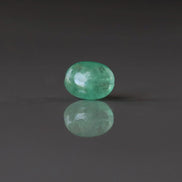 Colombian Emerald Smooth Bead Oval 9mm x 7mm Nugget Stone Chunk Gemstone Bead for DIY Jewelry Making Gift Beads May Birthstone