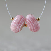 AAA Argentina Rhodochrosite Oval Beads Smooth 12x7mm Genuine Peach Gemstone Beads DIY Jewelry Making Gift