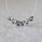 AAA Black Dot Quartz Briolette Beads Heart Drop Faceted Rutilated Turmalinated Quartz 6mm 6 PCs Gemstone Beads for DIY Jewelry Making
